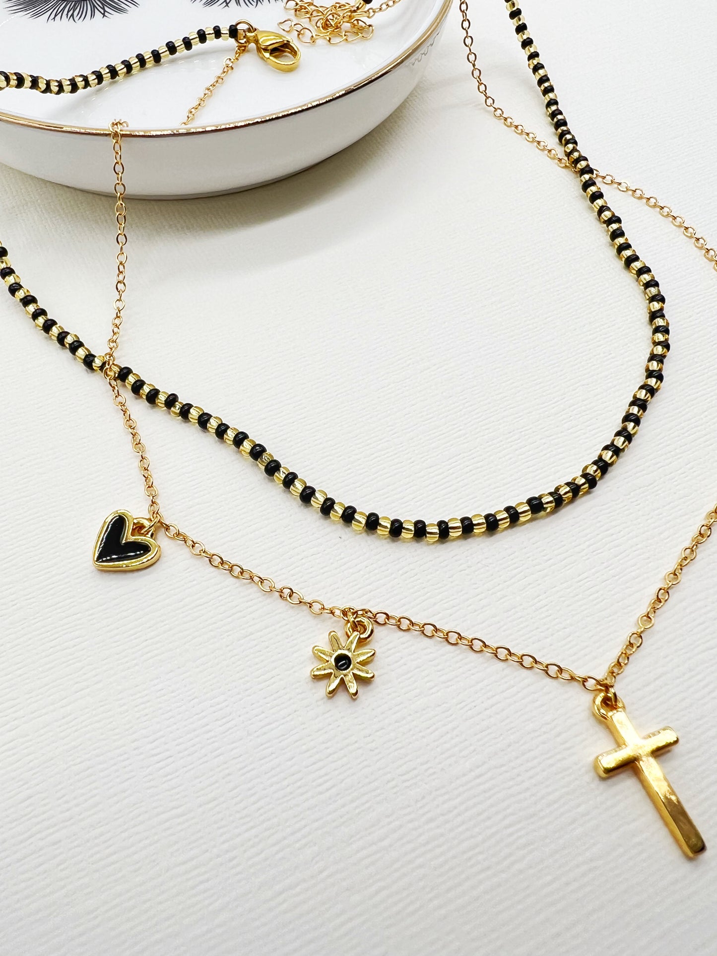 love love necklace black