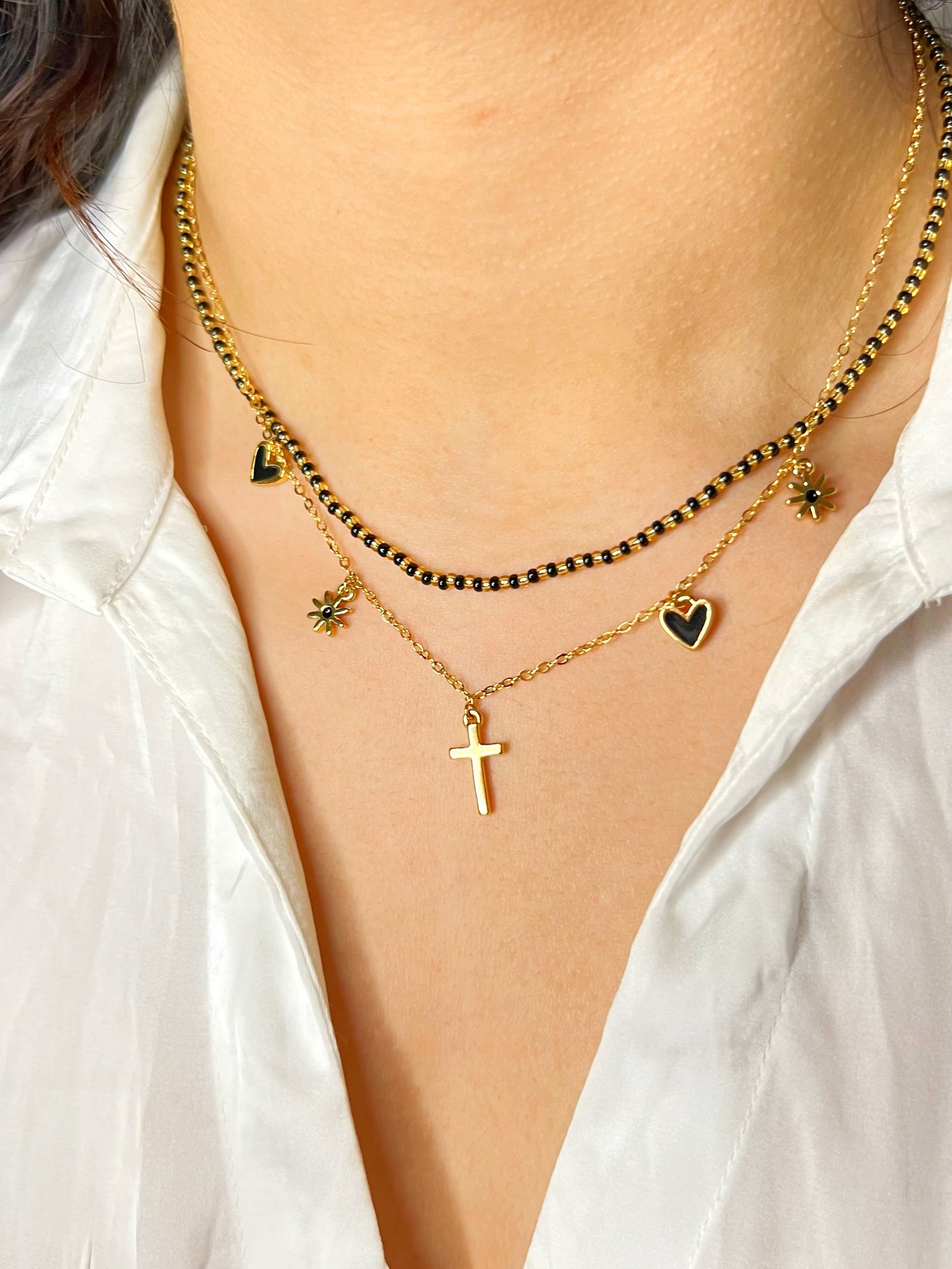 love love necklace black