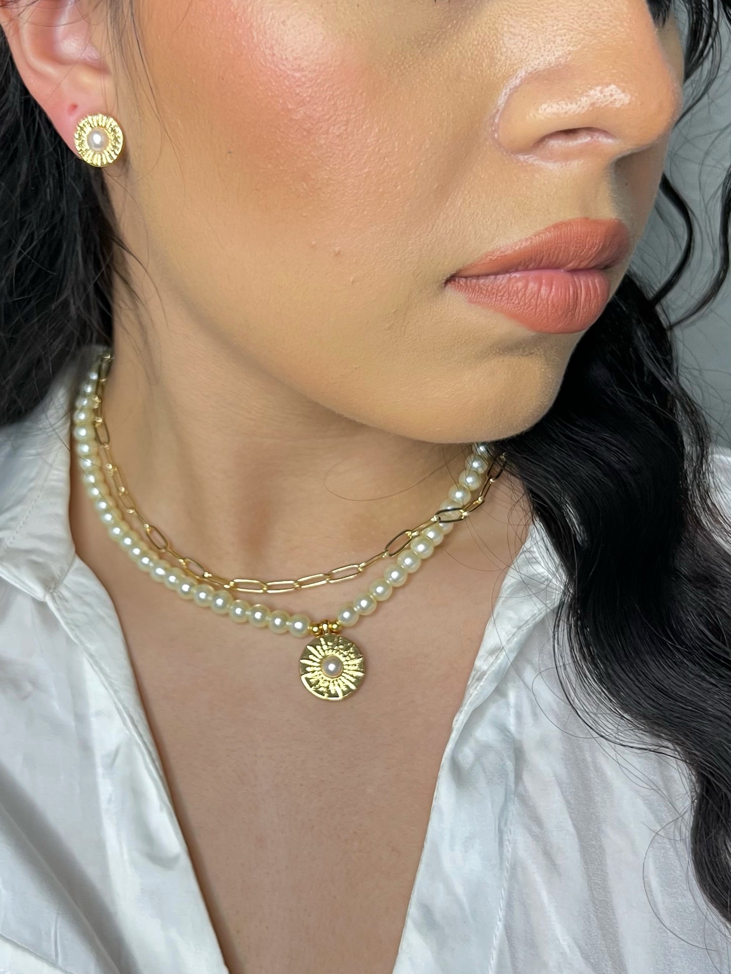 Pearl necklace set