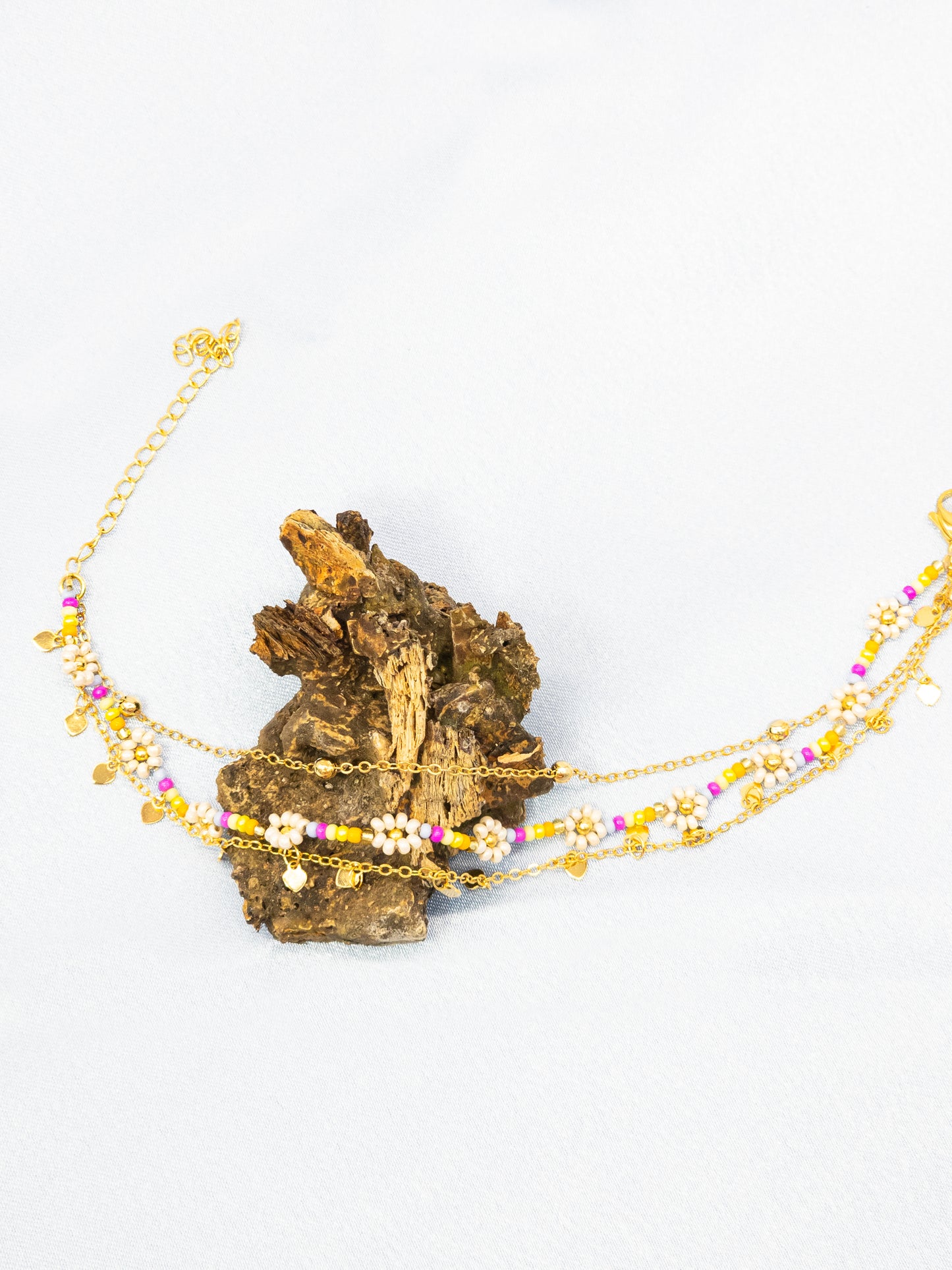 Summer flower ankle bracelet